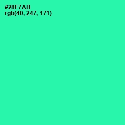 #28F7AB - Shamrock Color Image