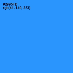 #2995FD - Dodger Blue Color Image