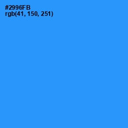 #2996FB - Dodger Blue Color Image