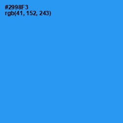 #2998F3 - Dodger Blue Color Image