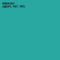 #29A7A1 - Pelorous Color Image