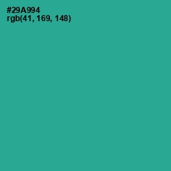 #29A994 - Jungle Green Color Image