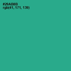 #29AB8B - Jungle Green Color Image