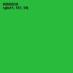 #29BB3B - Forest Green Color Image