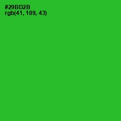#29BD2B - Forest Green Color Image