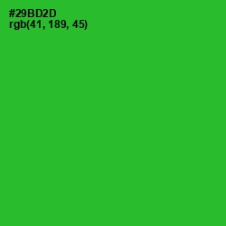 #29BD2D - Forest Green Color Image