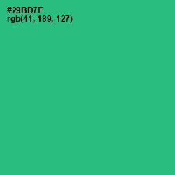 #29BD7F - Jade Color Image