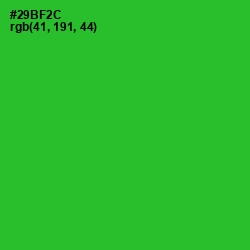 #29BF2C - Forest Green Color Image