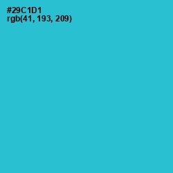 #29C1D1 - Turquoise Color Image