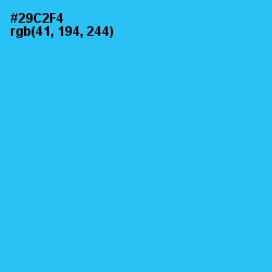 #29C2F4 - Turquoise Color Image