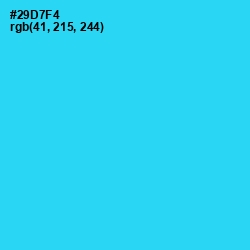 #29D7F4 - Bright Turquoise Color Image