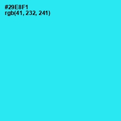 #29E8F1 - Bright Turquoise Color Image