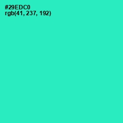 #29EDC0 - Turquoise Color Image