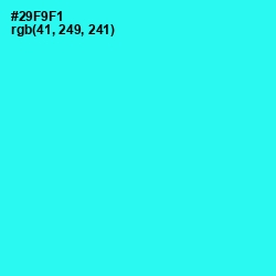 #29F9F1 - Bright Turquoise Color Image