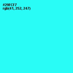 #29FCF7 - Cyan / Aqua Color Image