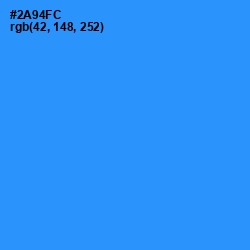 #2A94FC - Dodger Blue Color Image
