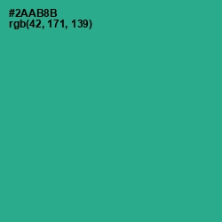 #2AAB8B - Jungle Green Color Image