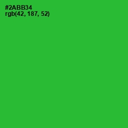 #2ABB34 - Forest Green Color Image