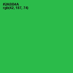 #2ABB4A - Sea Green Color Image