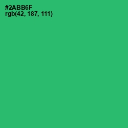 #2ABB6F - Jade Color Image