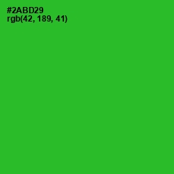 #2ABD29 - Forest Green Color Image