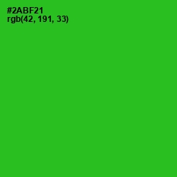 #2ABF21 - Forest Green Color Image