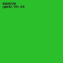 #2ABF2B - Forest Green Color Image