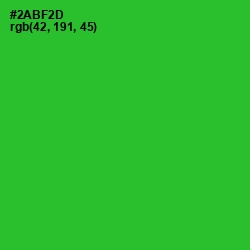 #2ABF2D - Forest Green Color Image