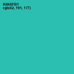 #2ABFB1 - Pelorous Color Image