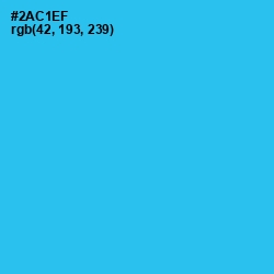 #2AC1EF - Turquoise Color Image