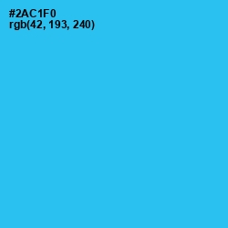 #2AC1F0 - Turquoise Color Image