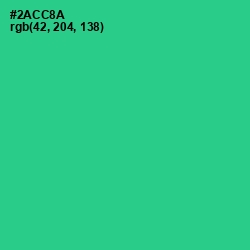 #2ACC8A - Shamrock Color Image