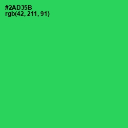 #2AD35B - Malachite Color Image