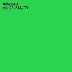 #2AD54D - Malachite Color Image