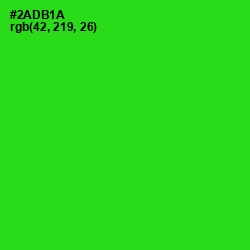 #2ADB1A - Harlequin Color Image