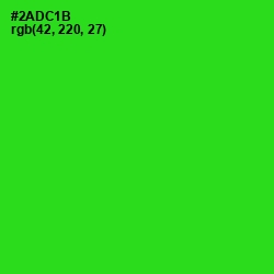 #2ADC1B - Harlequin Color Image