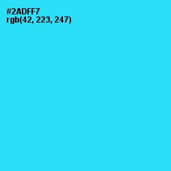 #2ADFF7 - Bright Turquoise Color Image