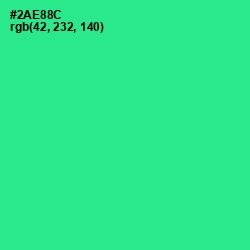#2AE88C - Shamrock Color Image