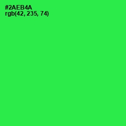 #2AEB4A - Malachite Color Image