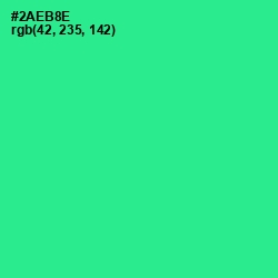 #2AEB8E - Shamrock Color Image