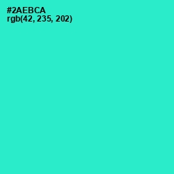 #2AEBCA - Turquoise Color Image