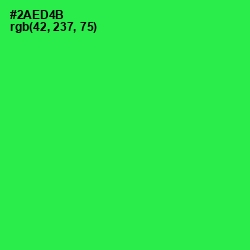#2AED4B - Malachite Color Image