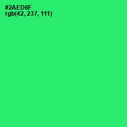 #2AED6F - Malachite Color Image