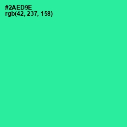 #2AED9E - Shamrock Color Image