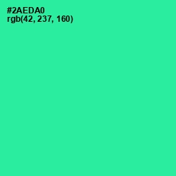 #2AEDA0 - Shamrock Color Image