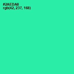 #2AEDA8 - Shamrock Color Image