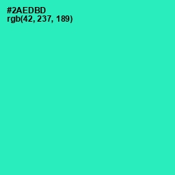#2AEDBD - Shamrock Color Image