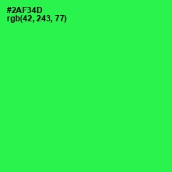 #2AF34D - Malachite Color Image