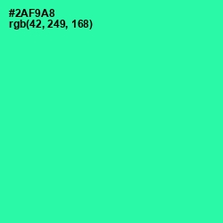 #2AF9A8 - Shamrock Color Image