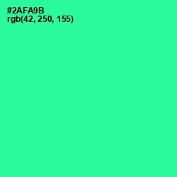 #2AFA9B - Shamrock Color Image